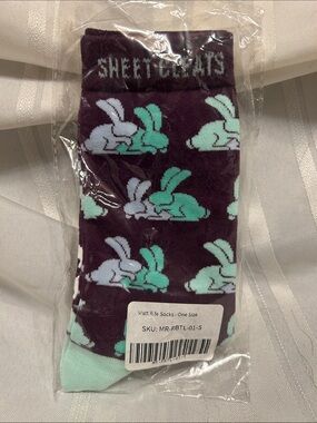Matt Rife Comedy “Sheet Cleats”Bunny Print Crew Socks
